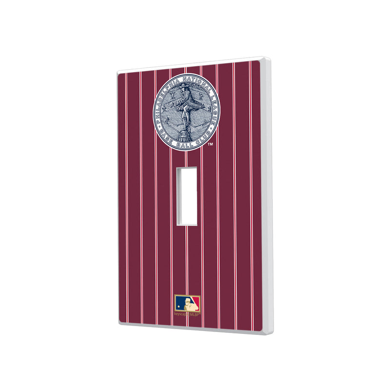 Philadelphia Phillies 1915-1943 - Cooperstown Collection Pinstripe Hidden-Screw Light Switch Plate - Single Toggle