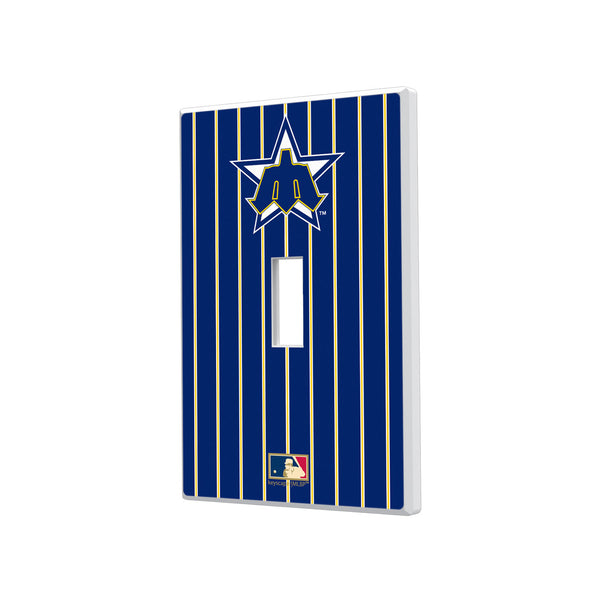 Seattle Mariners 1981-1986 - Cooperstown Collection Pinstripe Hidden-Screw Light Switch Plate - Single Toggle