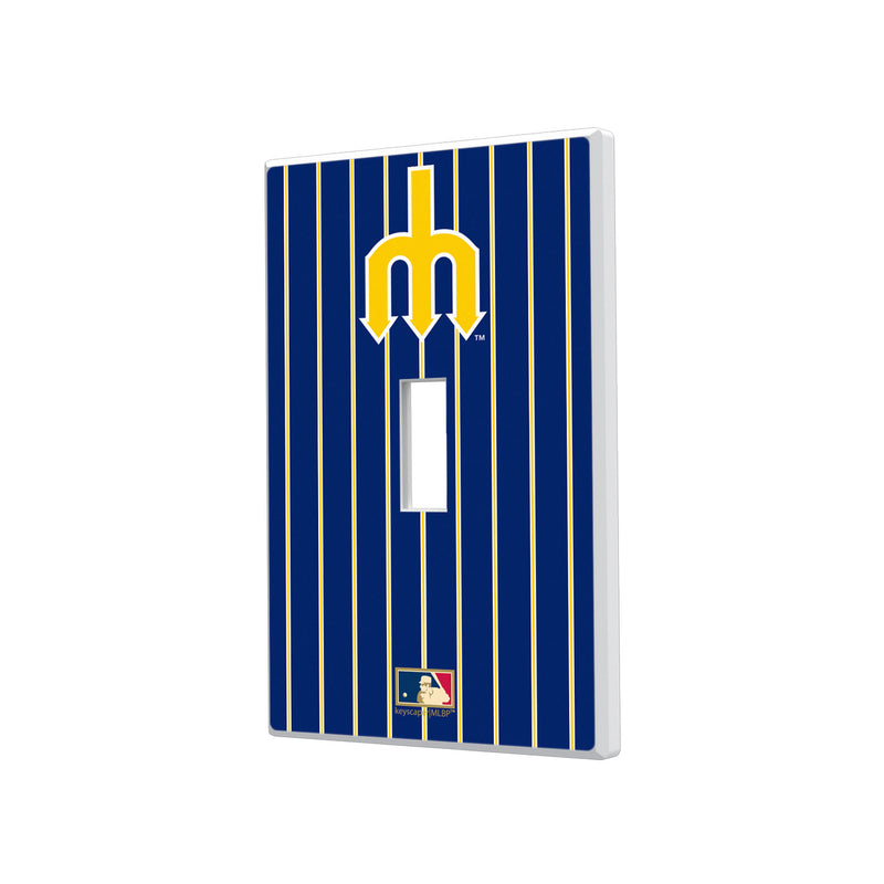 Seattle Mariners 1977-1980 - Cooperstown Collection Pinstripe Hidden-Screw Light Switch Plate - Single Toggle