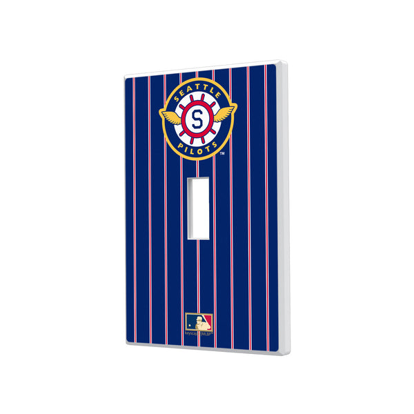 Seattle Pilots 1969 - Cooperstown Collection Pinstripe Hidden-Screw Light Switch Plate - Single Toggle