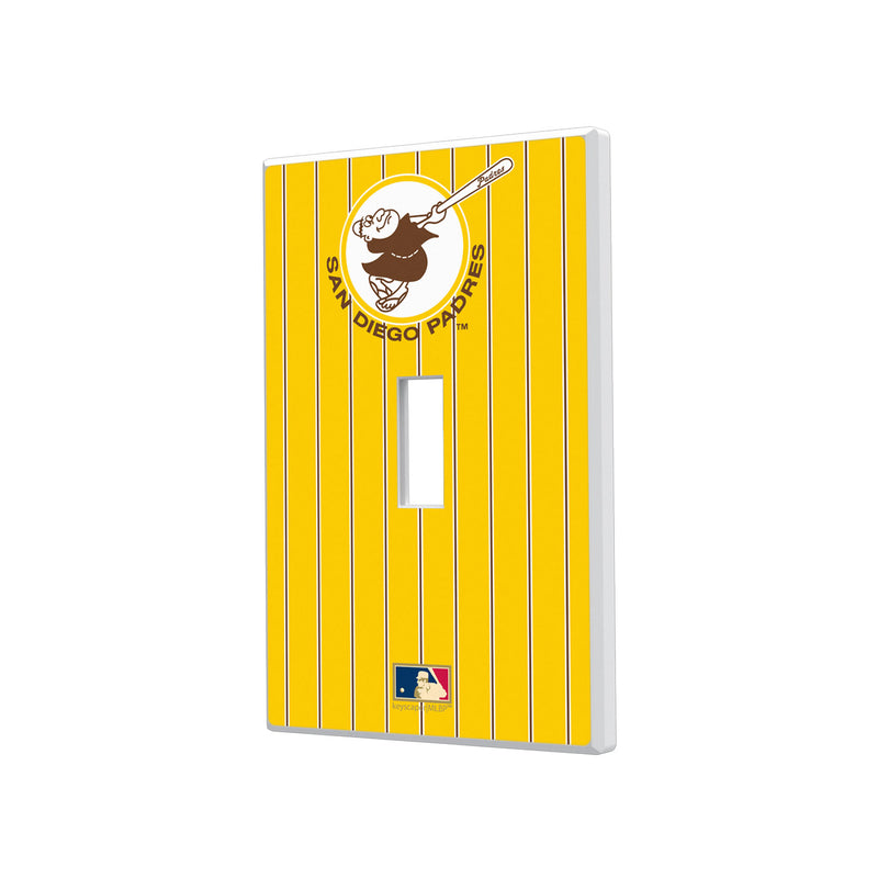 San Diego Padres 1969-1984 - Cooperstown Collection Pinstripe Hidden-Screw Light Switch Plate - Single Toggle