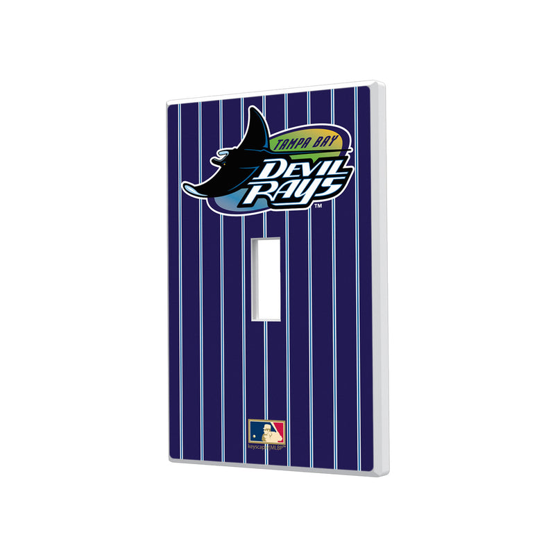 Tampa Bay 1998-2000 - Cooperstown Collection Pinstripe Hidden-Screw Light Switch Plate - Single Toggle