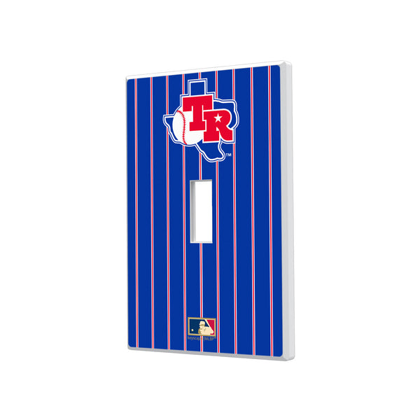 Texas Rangers 1981-1983 - Cooperstown Collection Pinstripe Hidden-Screw Light Switch Plate - Single Toggle