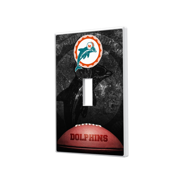 Miami Dolphins 1966-1973 Historic Collection Legendary Hidden-Screw Light Switch Plate - Single Toggle