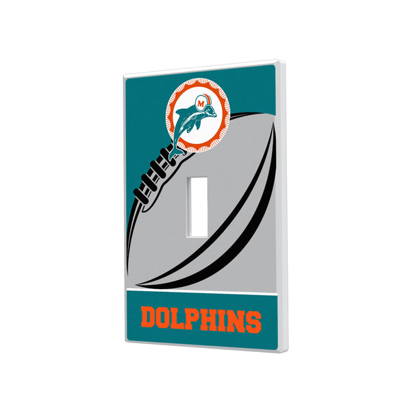 Miami Dolphins 1966-1973 Historic Collection Passtime Hidden-Screw Light Switch Plate - Single Toggle