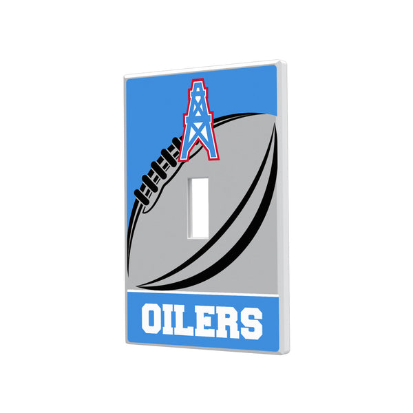 Houston Oilers Passtime Hidden-Screw Light Switch Plate - Single Toggle