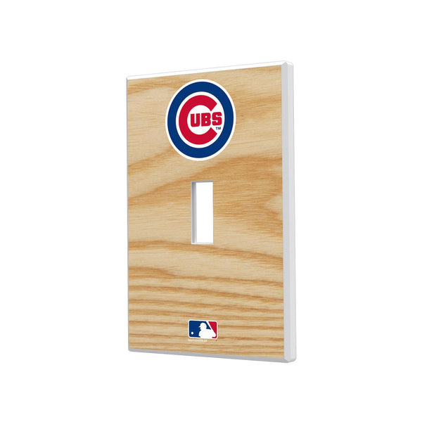 Chicago Cubs Wood Bat Hidden-Screw Light Switch Plate