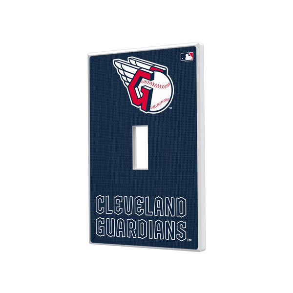 Cleveland Guardians Solid Hidden-Screw Light Switch Plate - Single Toggle