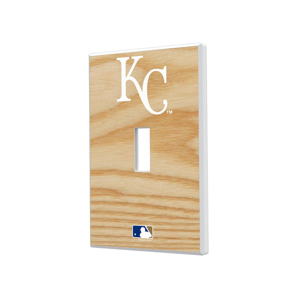 Kansas City Royals Wood Bat Hidden-Screw Light Switch Plate