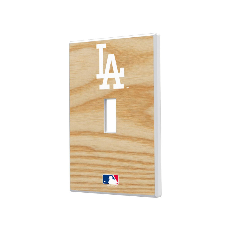 LA Dodgers Wood Bat Hidden-Screw Light Switch Plate