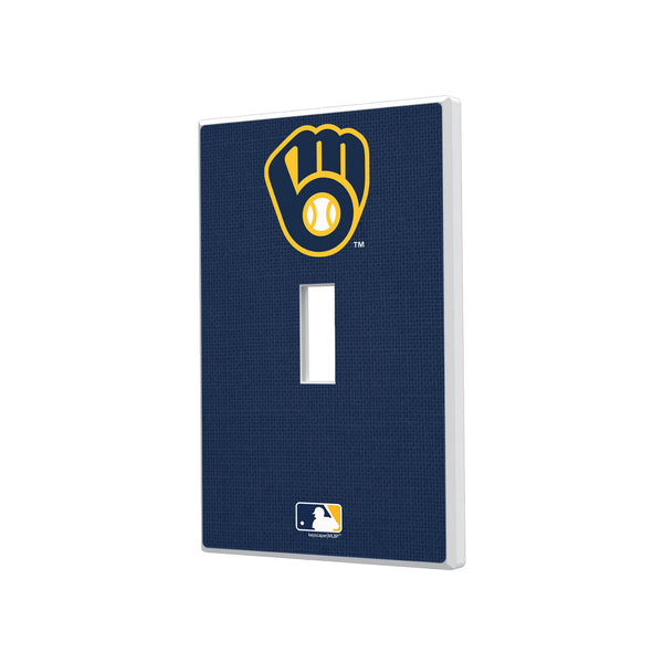 Milwaukee Brewers Solid Hidden-Screw Light Switch Plate - Single Toggle