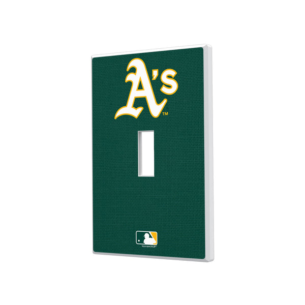 Oakland Athletics Solid Hidden-Screw Light Switch Plate - Single Toggle
