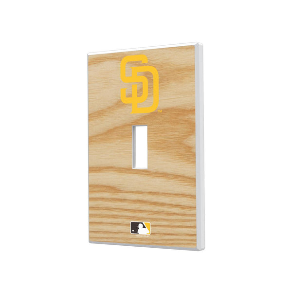 San Diego Padres Wood Bat Hidden-Screw Light Switch Plate