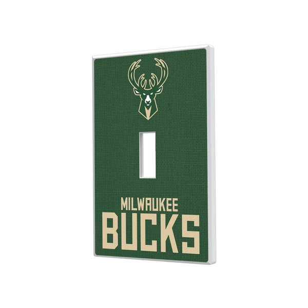 Milwaukee Bucks Solid Hidden-Screw Light Switch Plate - Single Toggle