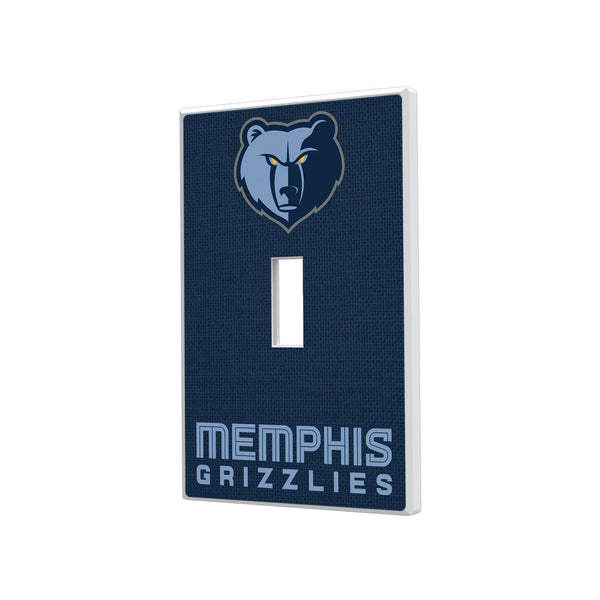 Memphis Grizzlies Solid Hidden-Screw Light Switch Plate - Single Toggle