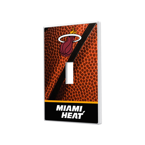 Miami Heat Basketball Hidden-Screw Light Switch Plate - Single Toggle