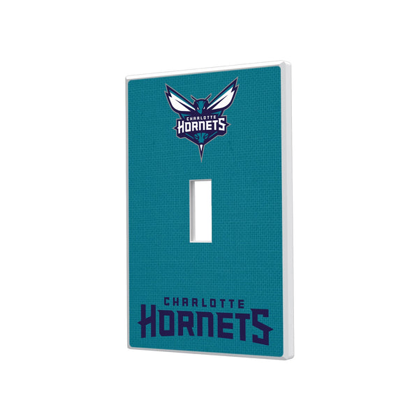 Charlotte Hornets Solid Hidden-Screw Light Switch Plate - Single Toggle