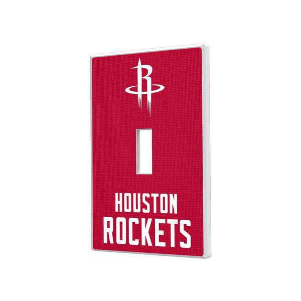 Houston Rockets Solid Hidden-Screw Light Switch Plate - Single Toggle