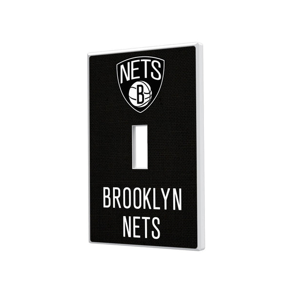 Brooklyn Nets Solid Hidden-Screw Light Switch Plate - Single Toggle
