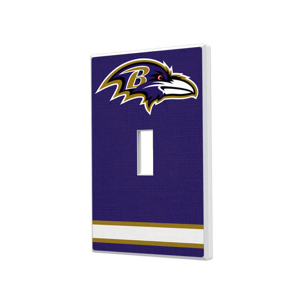 Baltimore Ravens Stripe Hidden-Screw Light Switch Plate - Single Toggle