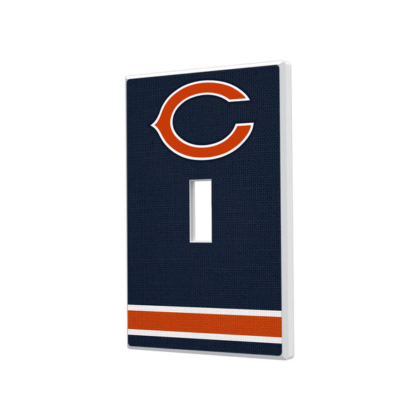 Chicago Bears Stripe Hidden-Screw Light Switch Plate - Single Toggle