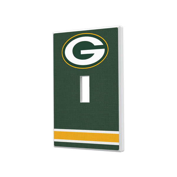 Green Bay Packers Stripe Hidden-Screw Light Switch Plate - Single Toggle