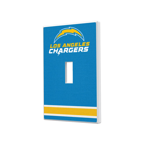 Los Angeles Chargers Stripe Hidden-Screw Light Switch Plate - Single Toggle