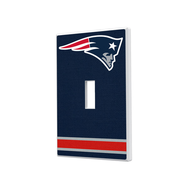 New England Patriots Stripe Hidden-Screw Light Switch Plate - Single Toggle