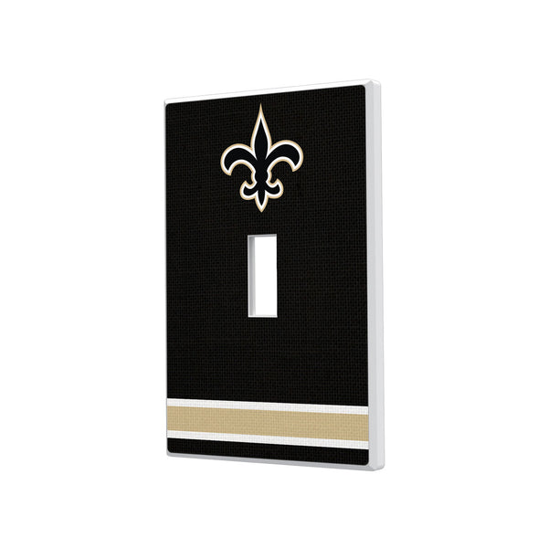 New Orleans Saints Stripe Hidden-Screw Light Switch Plate - Single Toggle