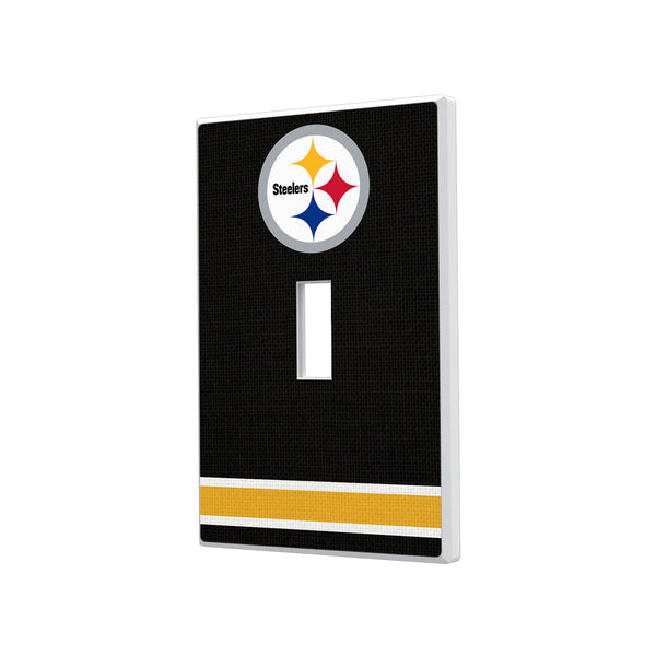 Pittsburgh Steelers Stripe Hidden-Screw Light Switch Plate - Single Toggle