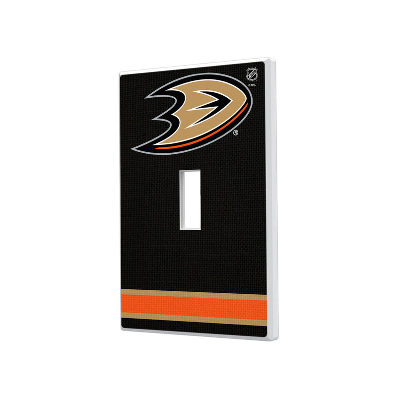 Anaheim Ducks Stripe Hidden-Screw Light Switch Plate - Single Toggle