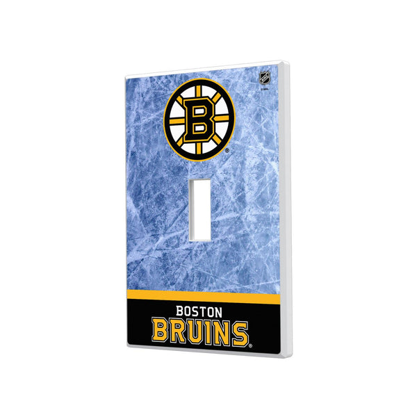 Boston Bruins Ice Wordmark Hidden-Screw Light Switch Plate