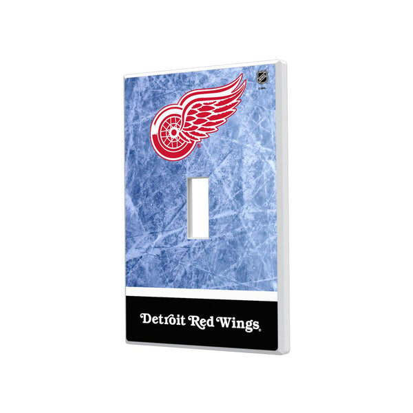 Detroit Red Wings Ice Wordmark Hidden-Screw Light Switch Plate