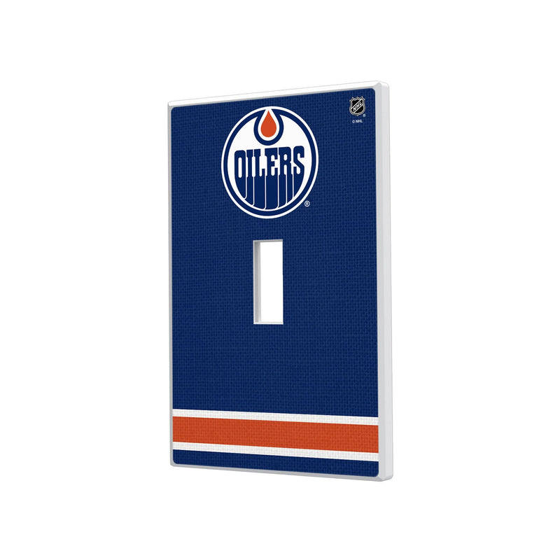 Edmonton Oilers Stripe Hidden-Screw Light Switch Plate - Single Toggle