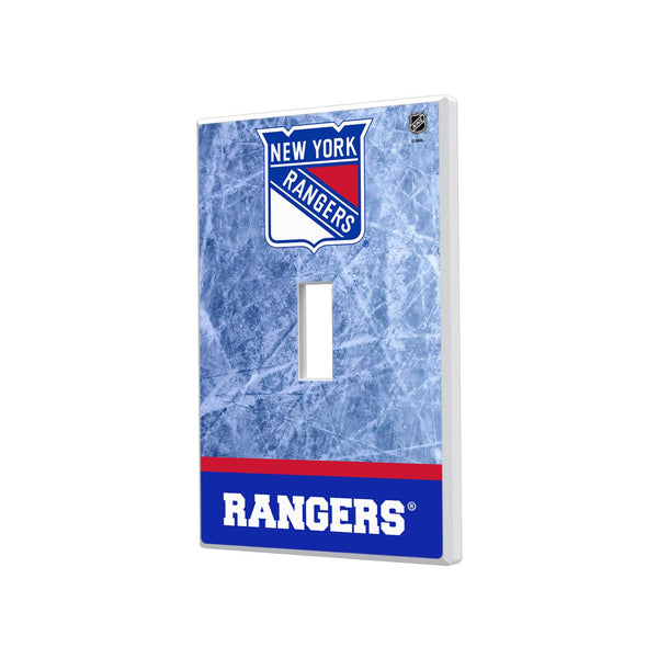 New York Rangers Ice Wordmark Hidden-Screw Light Switch Plate