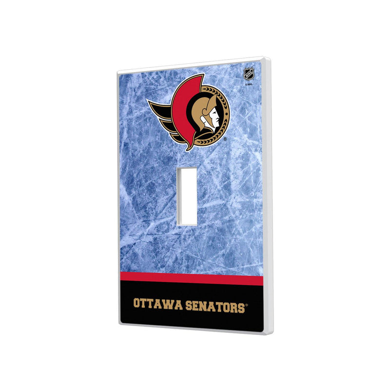 Ottawa Senators Ice Wordmark Hidden-Screw Light Switch Plate