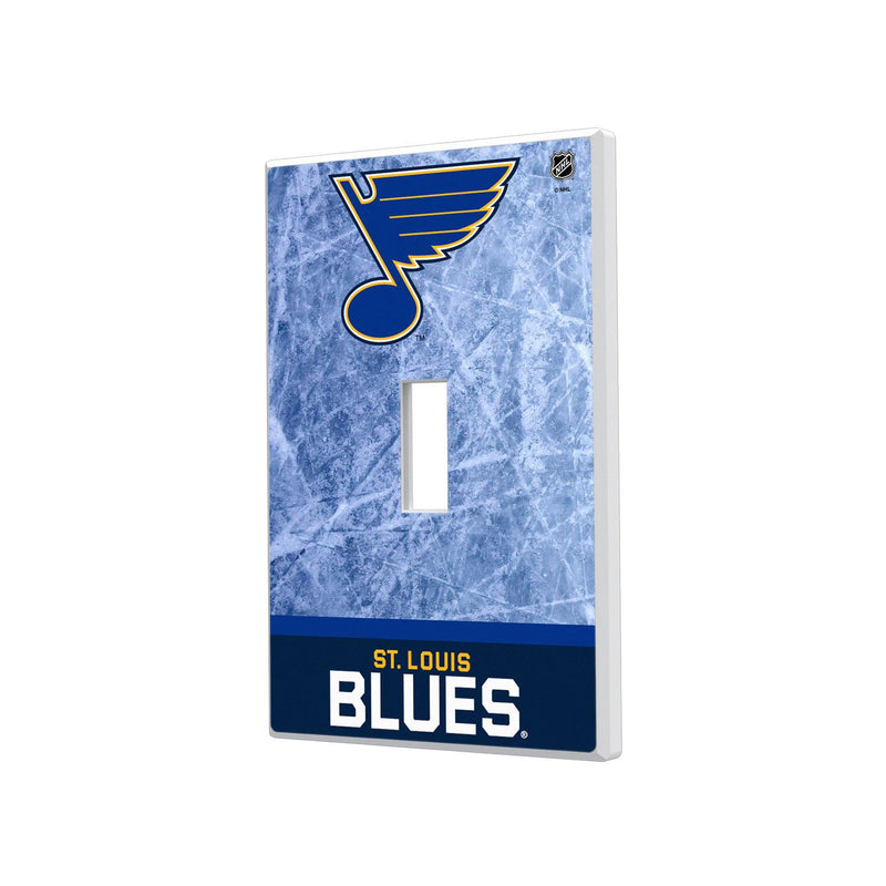 St. Louis Blues Ice Wordmark Hidden-Screw Light Switch Plate