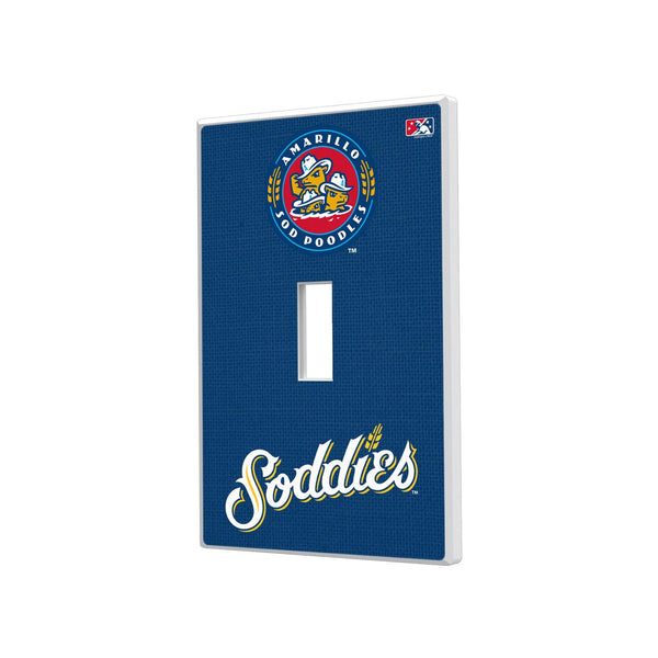 Amarillo Sod Poodles Solid Hidden-Screw Light Switch Plate - Single Toggle