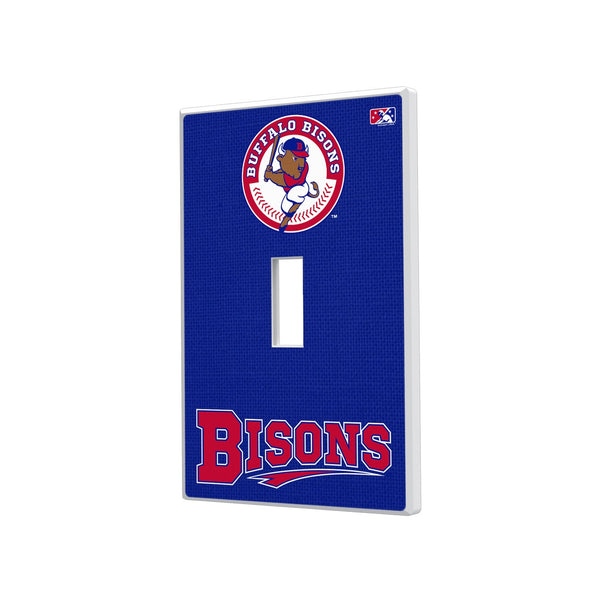 Buffalo Bisons Solid Hidden-Screw Light Switch Plate - Single Toggle
