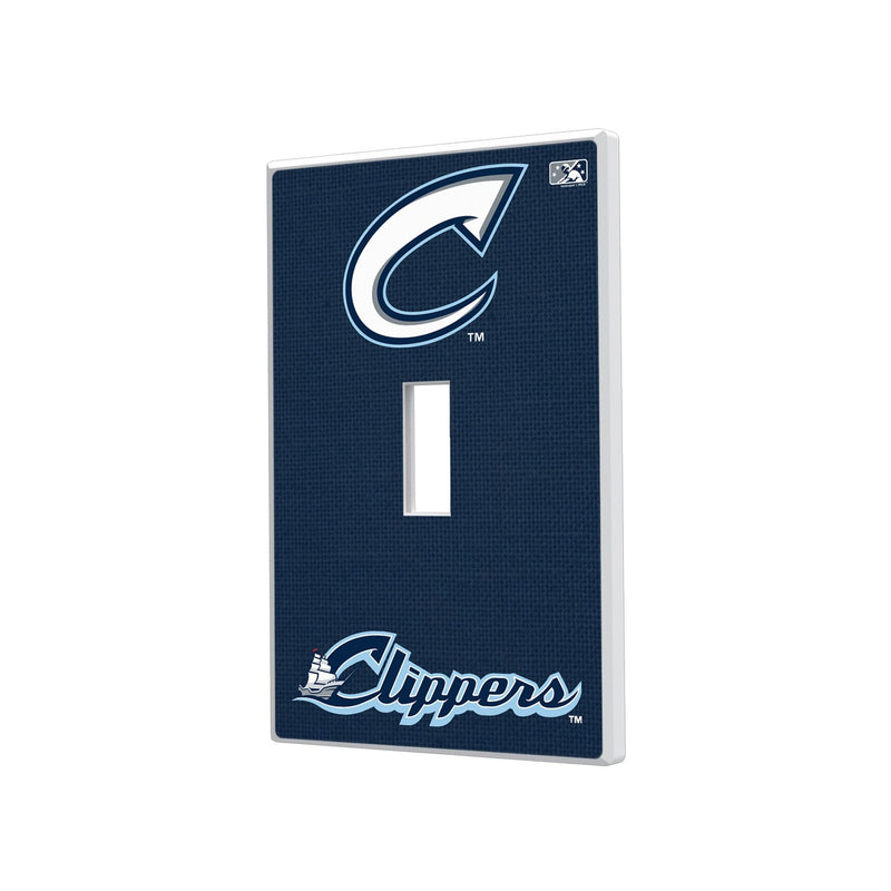 Columbus Clippers Solid Hidden-Screw Light Switch Plate - Single Toggle