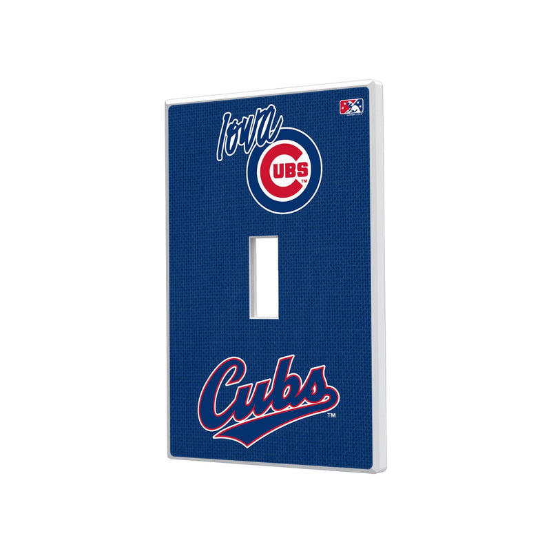 Iowa Cubs Solid Hidden-Screw Light Switch Plate - Single Toggle