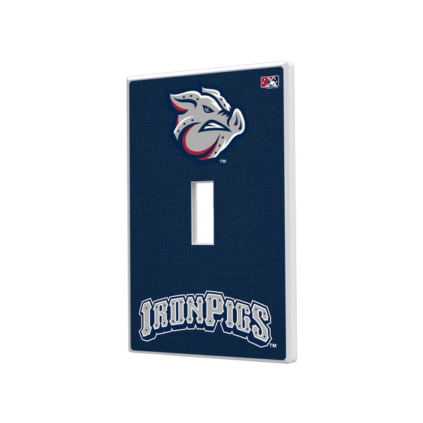 Lehigh Valley IronPigs Solid Hidden-Screw Light Switch Plate - Single Toggle