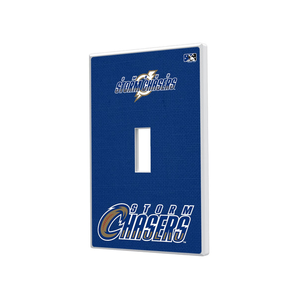 Omaha Storm Chasers Solid Hidden-Screw Light Switch Plate - Single Toggle