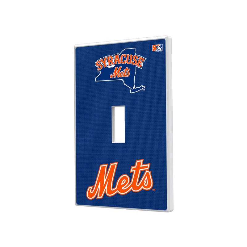 Syracuse Mets Solid Hidden-Screw Light Switch Plate - Single Toggle