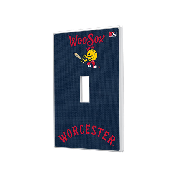 Worcester Red Sox Solid Hidden-Screw Light Switch Plate - Single Toggle