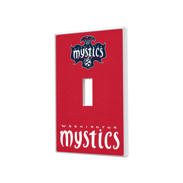 Washington Mystics Solid Hidden-Screw Light Switch Plate - Single Toggle