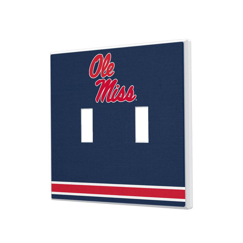 Mississippi Ole Miss Rebels Stripe Hidden-Screw Light Switch Plate