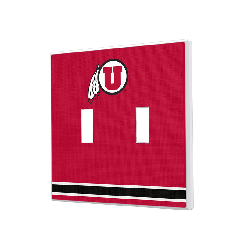 Utah Utes Stripe Hidden-Screw Light Switch Plate