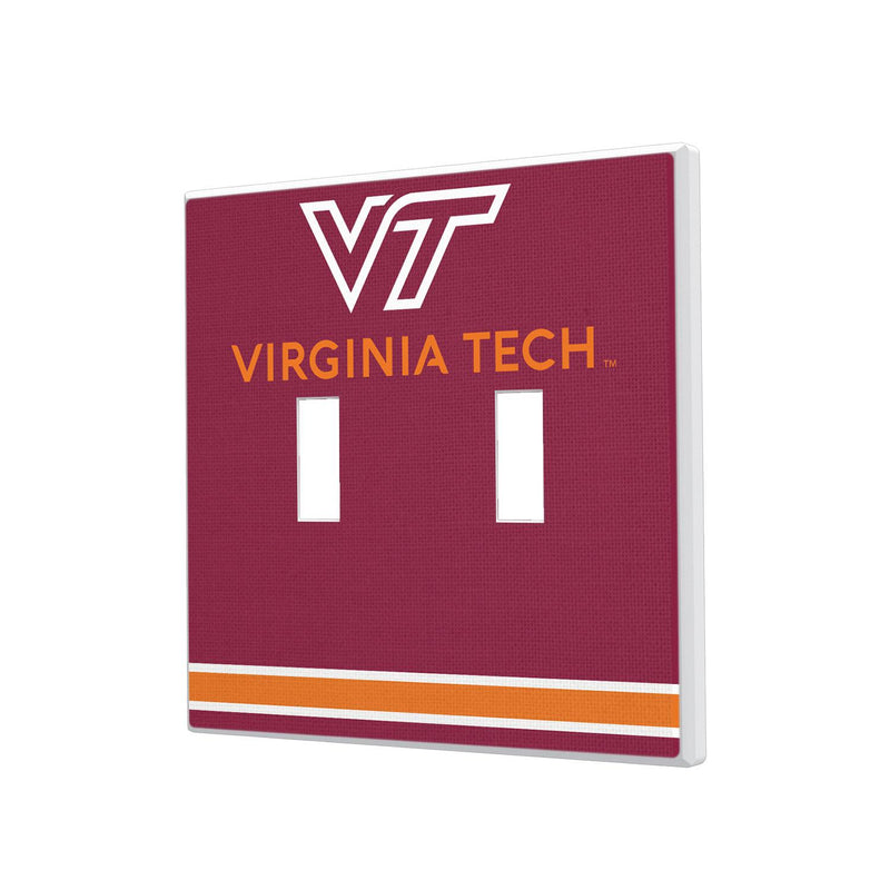 Virginia Tech Hokies Stripe Hidden-Screw Light Switch Plate