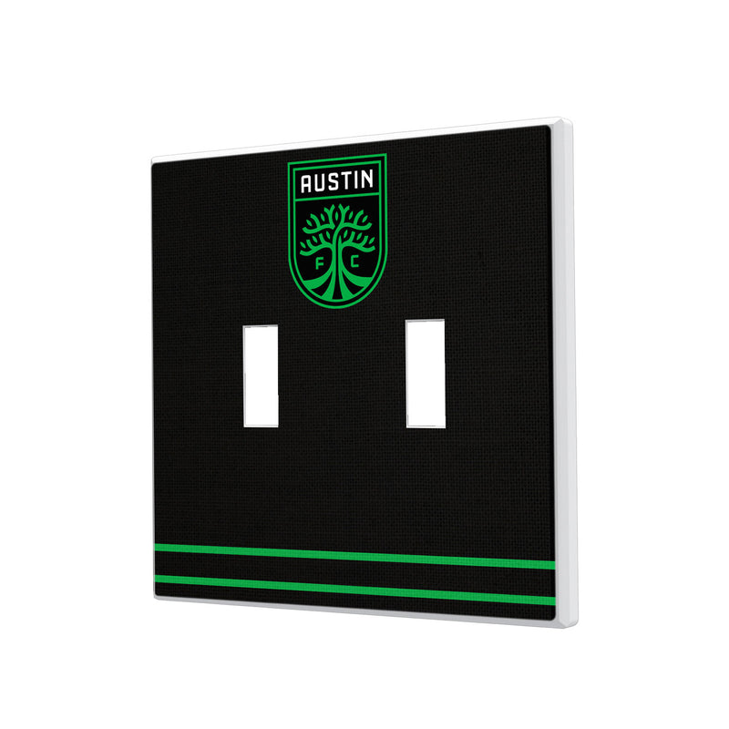 Austin FC  Stripe Hidden-Screw Light Switch Plate - Double Toggle